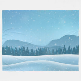 Winterlandschaft Fleecedecke