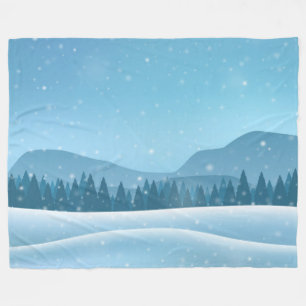 Winterlandschaft Fleecedecke
