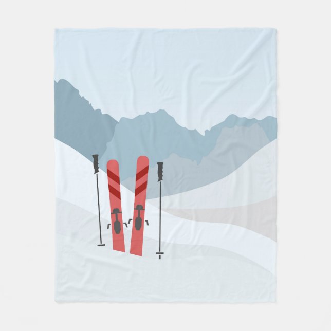 Winterlandschaft Fleecedecke (Vorderseite)