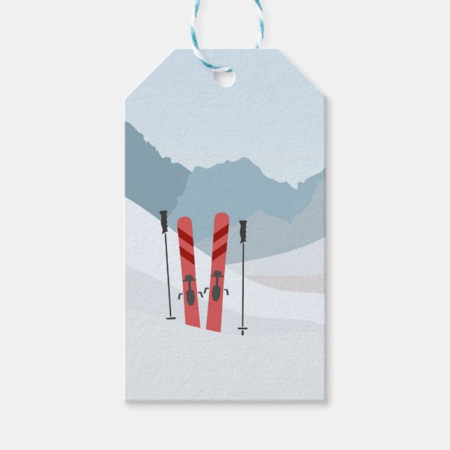 Winterlandschaft Geschenkanhänger (Vorderseite)