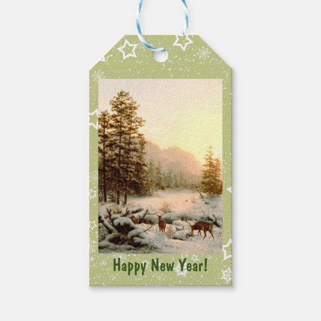 Winterlandschaft, Geschenkanhänger (Vorderseite)