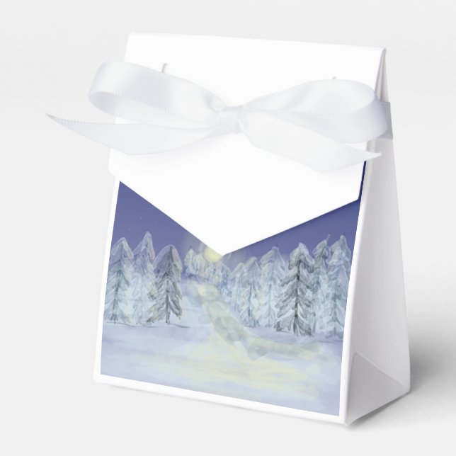 Winterlandschaft Geschenkschachtel (Vorderseite)