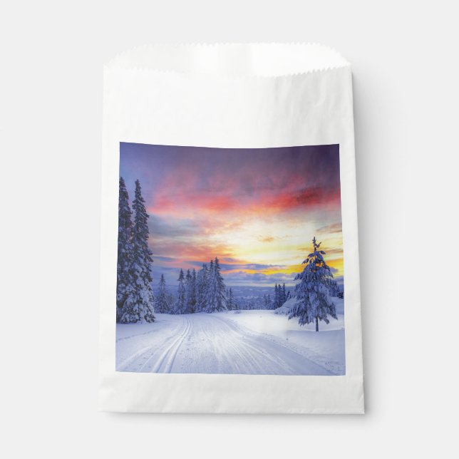 Winterlandschaft Geschenktütchen (Vorderseite)