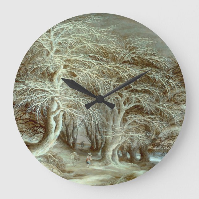 Winterlandschaft Gijsbrecht Leytens Große Wanduhr (Vorderseite)