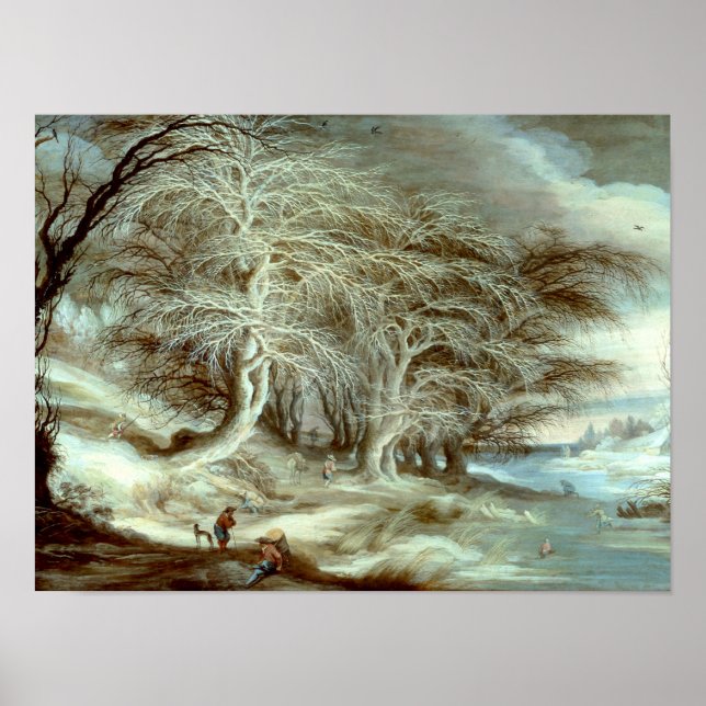 Winterlandschaft Gijsbrecht Leytens Poster (Vorne)