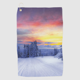 Winterlandschaft Golfhandtuch