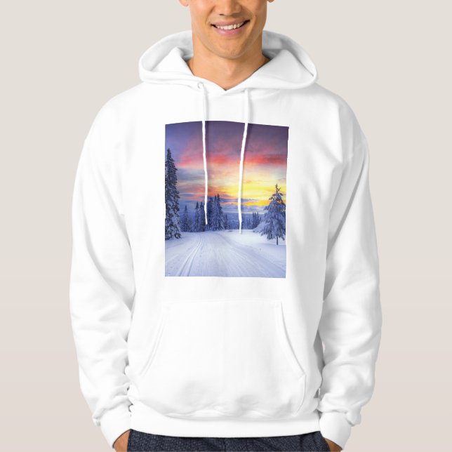 Winterlandschaft Hoodie (Vorderseite)
