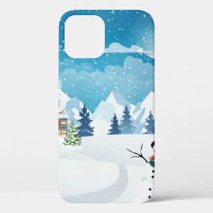 Winterlandschaft im Abend mit Schnee bedeckt Case-Mate iPhone Hülle