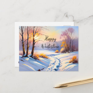 Winterlandschaft im Morgenlicht   Postkarte