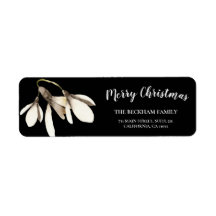 Winterlandschaft | Ivory Tulip Return Address Labe