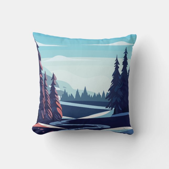 Winterlandschaft Kissen (Vorderseite)