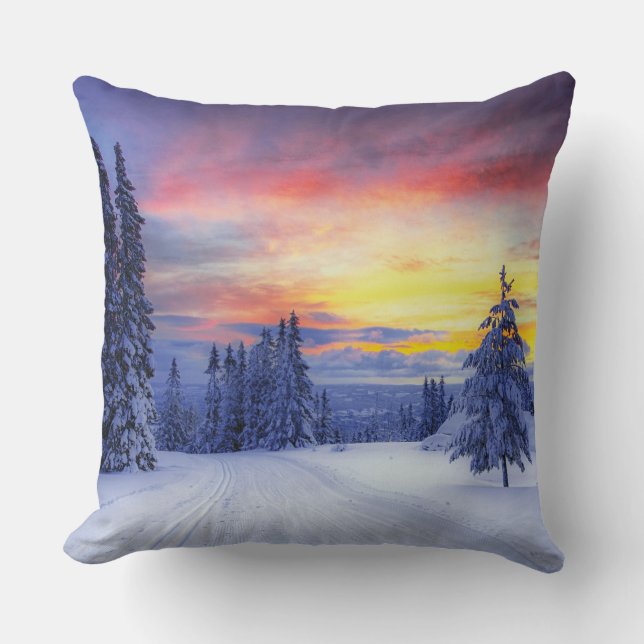 Winterlandschaft Kissen (Vorderseite)