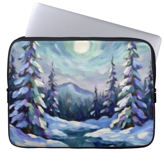 Winterlandschaft Laptopschutzhülle (Vorderseite)