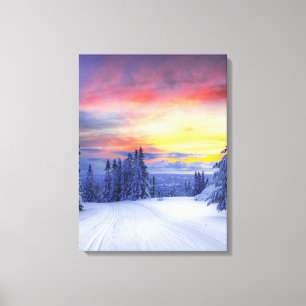 Winterlandschaft Leinwanddruck