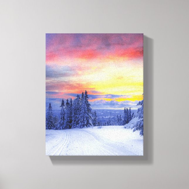 Winterlandschaft Leinwanddruck (Vorderseite)