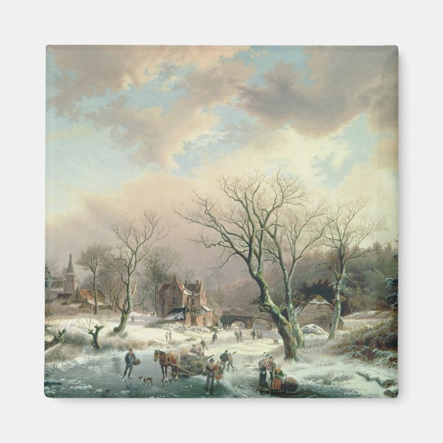Winterlandschaft Magnet (Vorne)