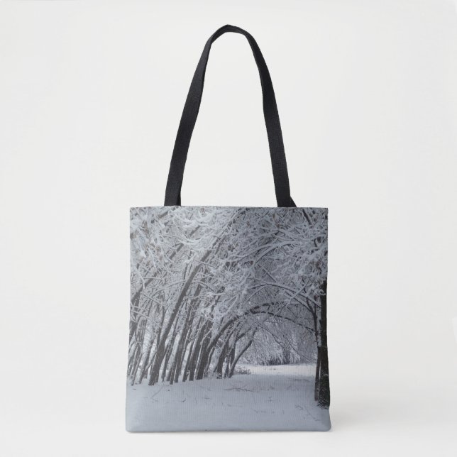 Winterlandschaft Maßgeschneiderte Mehrdruck-Tasche Tasche (Vorderseite)