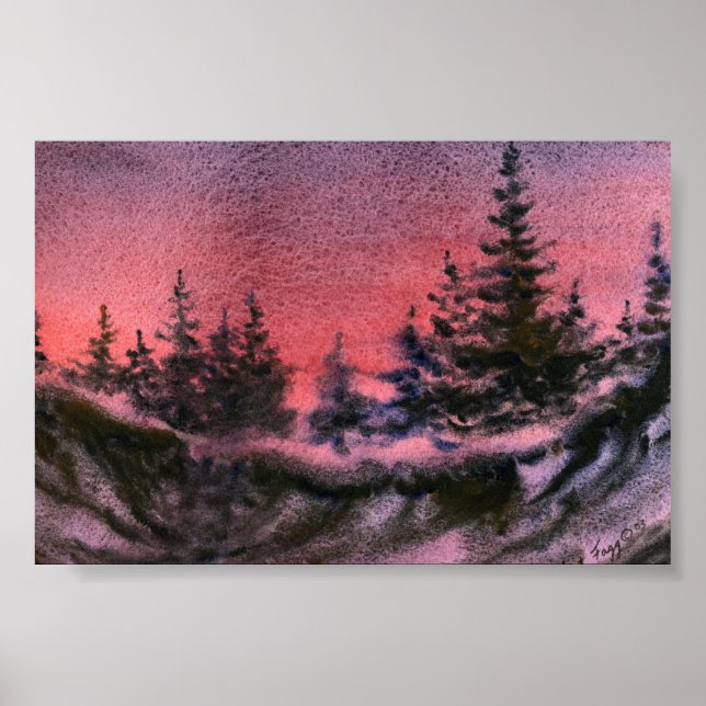 Winterlandschaft Mini-Poster Poster (Vorne)