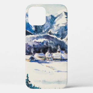 Winterlandschaft mit Bergdorf bedeckt mit Case-Mate iPhone Hülle