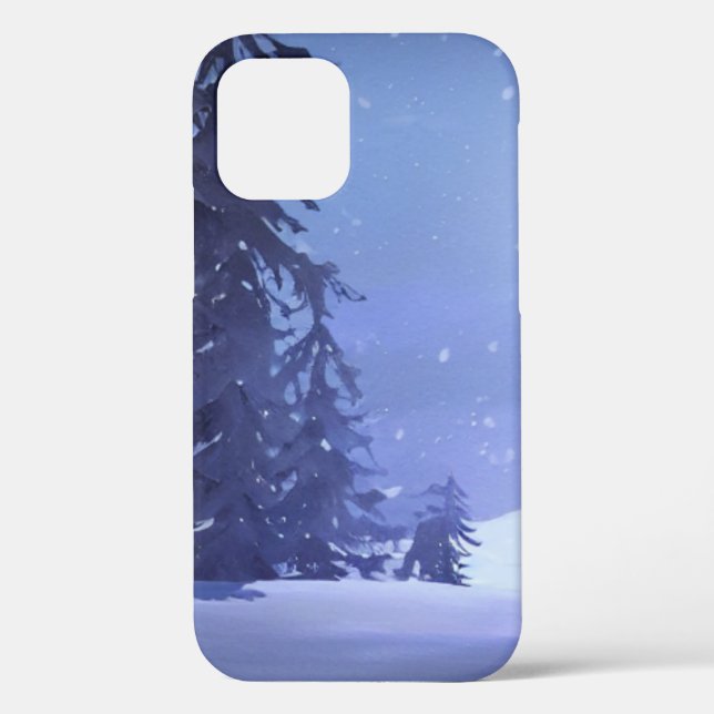 Winterlandschaft mit schneebedeckten Bäumen Case-Mate iPhone Hülle (Rückseite)