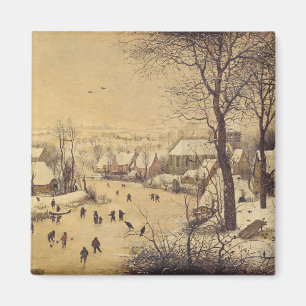 Winterlandschaft mit Vogelfalle von Pieter Brueghe Magnet
