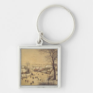 Winterlandschaft mit Vogelfalle von Pieter Brueghe Schlüsselanhänger