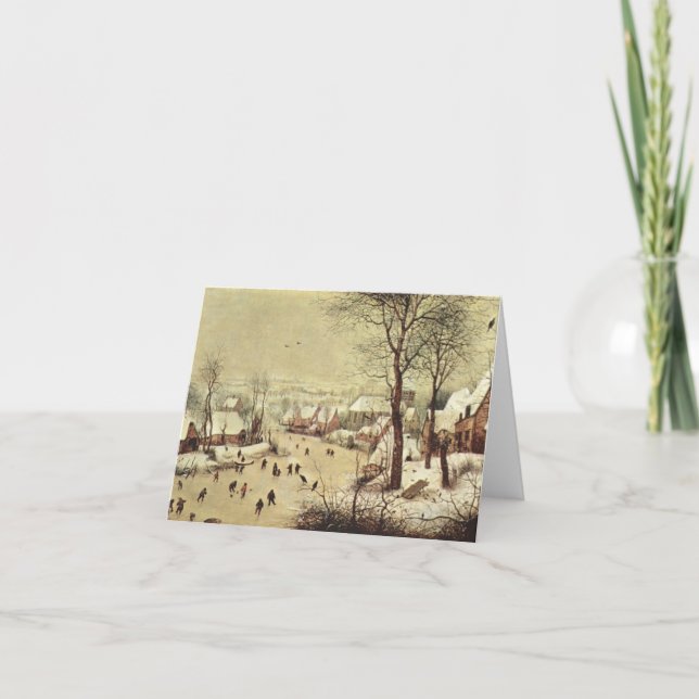 Winterlandschaft mit Vogelfallen - 1565 Karte (Vorderseite)