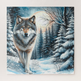 Winterlandschaft mit Wolf