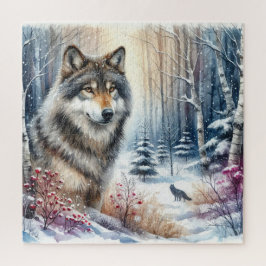 Winterlandschaft mit Wolf