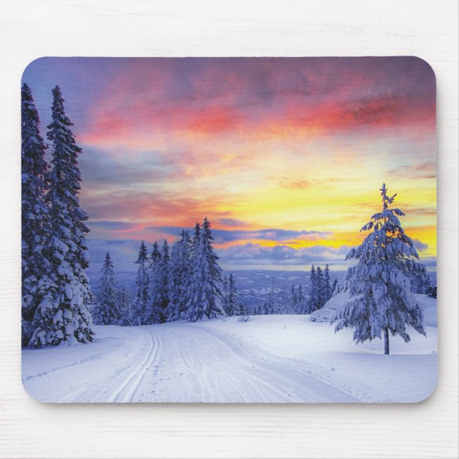 Winterlandschaft Mousepad (Vorne)