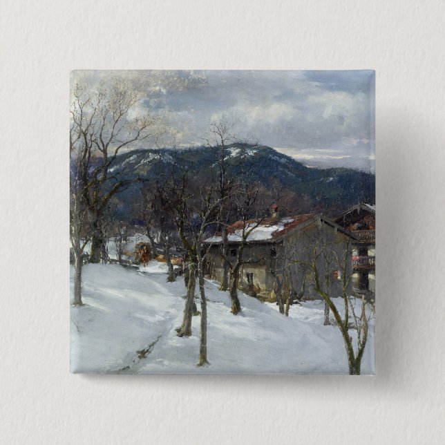 Winterlandschaft nahe Kutterling, 1899 Button (Vorderseite)