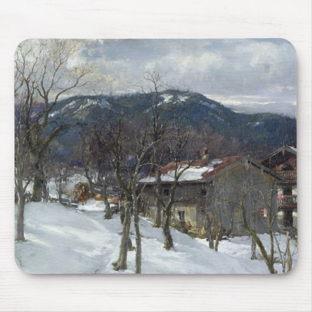 Winterlandschaft nahe Kutterling, 1899 Mousepad (Vorne)