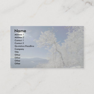 Winterlandschaft, Neuengland Visitenkarte
