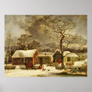 Winterlandschaft, New Haven, Connecticut Poster