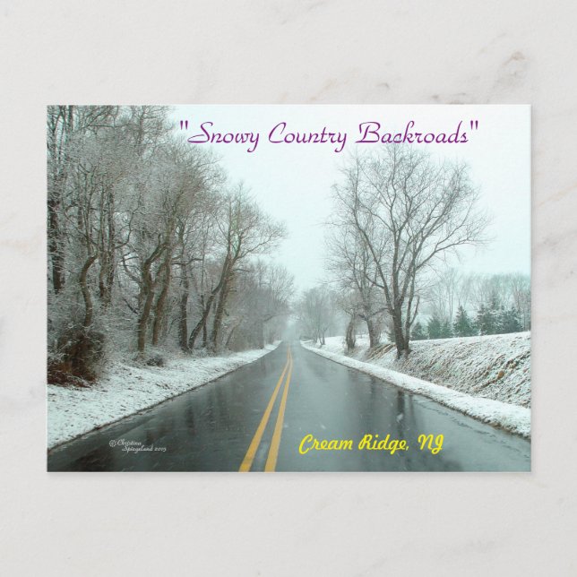 Winterlandschaft New Jersey Postcard Postkarte (Vorderseite)