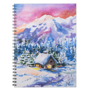 Winterlandschaft Notizblock