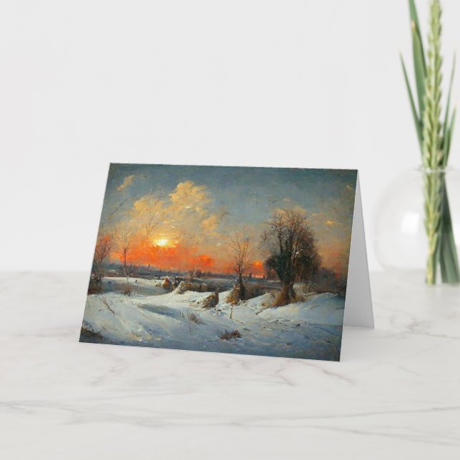 Winterlandschaft Nr. 1 Blank 5" x 7" Grußkarte Karte (Vorderseite)