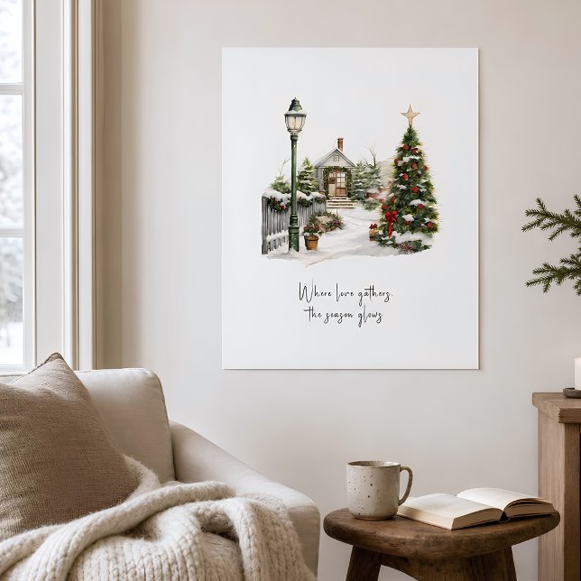 Winterlandschaft Pine Weihnachtsbaumen Poster (Von Creator hochgeladen)