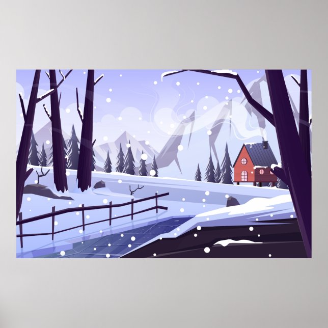 Winterlandschaft Poster (Vorne)
