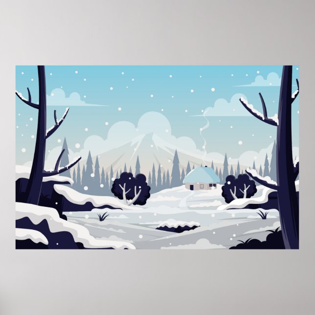 Winterlandschaft Poster (Vorne)
