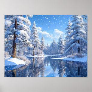 Winterlandschaft Poster