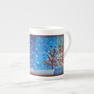 Winterlandschaft Prozellantasse
