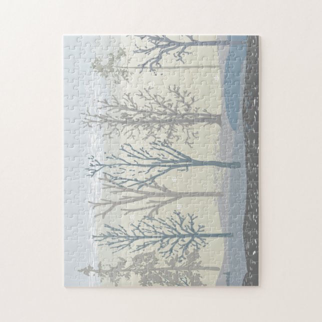 Winterlandschaft-Puzzle (Vertikal)