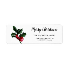 Winterlandschaft | Red Berry Return Address Label