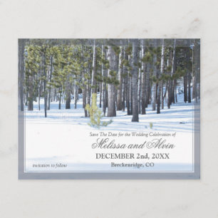 Winterlandschaft Save the Date Einladung