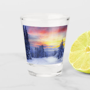 Winterlandschaft Schnapsglas