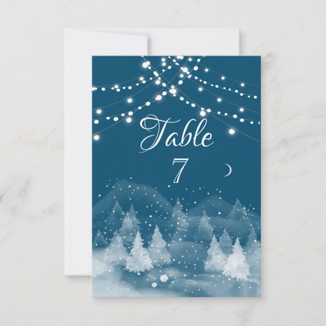 Winterlandschaft Schnee Einladung (Vorderseite)
