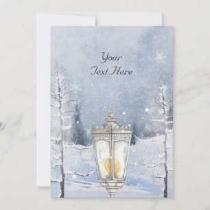 Winterlandschaft schneebedeckter Wald  Feiertagskarte