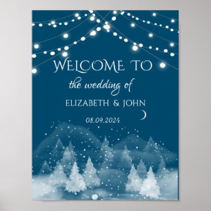 Winterlandschaft Schneehochzeit Poster