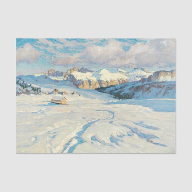 Winterlandschaft Seidenpapier (Vorderseite)